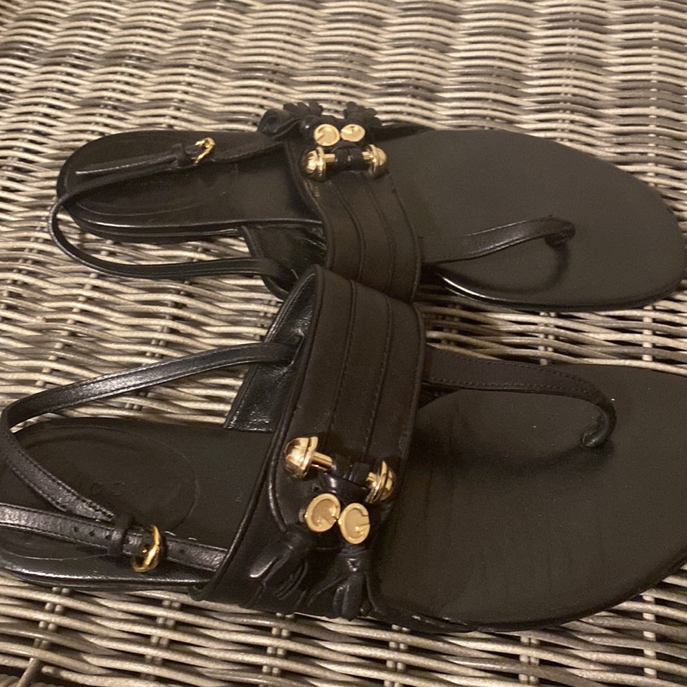Gucci black leather sandals excellent condition - Picture 2 of 7